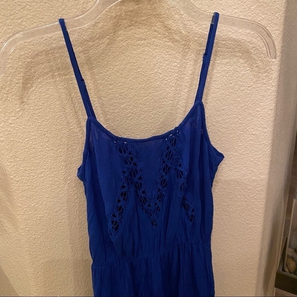 Staring At Stars Women Midnight Blue Crochet Jumpsuit Size Xsmall - Picture 2 of 10